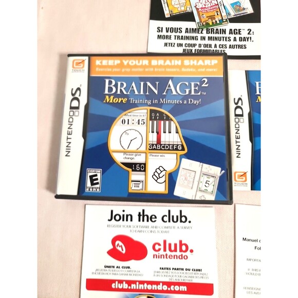 Nintendo DS | Brain Age 2: More Training In Minutes A Day Complete W/Manual - Picture 2 of 11